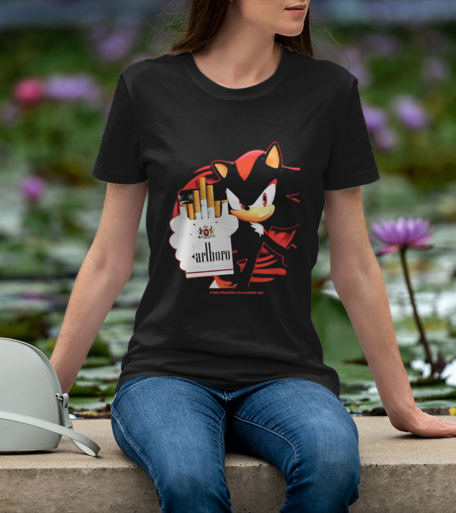 Shadow The Hedgehog Marlboro Cigarettes This Power Changes Me T-Shirt