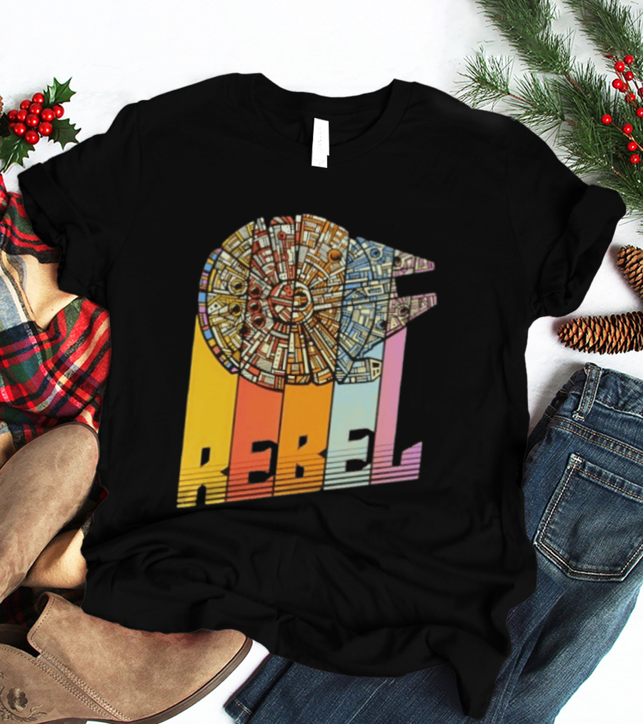 Millennium Falcon REBEL Star Wars Spaceship Movie T-Shirt