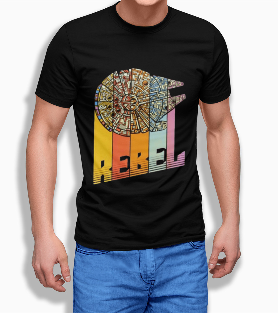 Millennium Falcon REBEL Star Wars Spaceship Movie T-Shirt