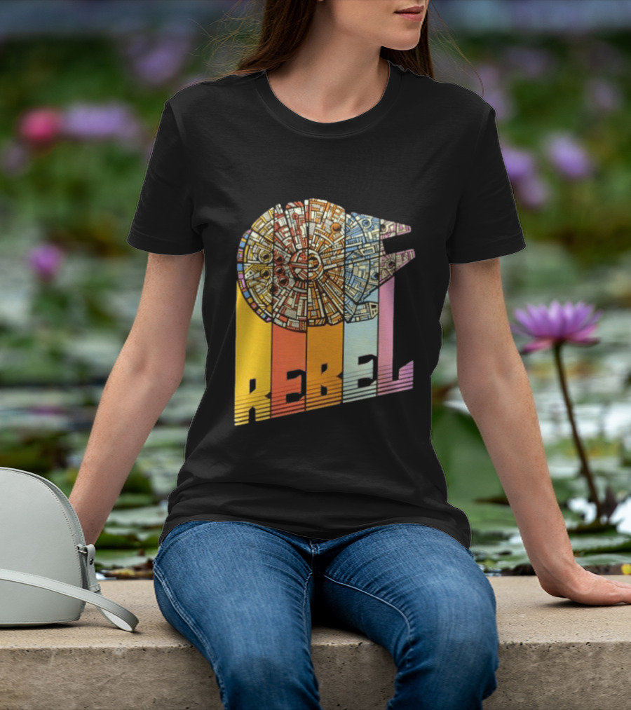 Millennium Falcon REBEL Star Wars Spaceship Movie T-Shirt