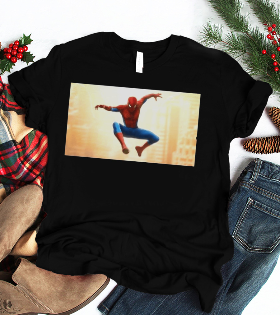 Spider Man Brand New Day July 2026 Jumping Action Pose Classic Suit T-Shirt