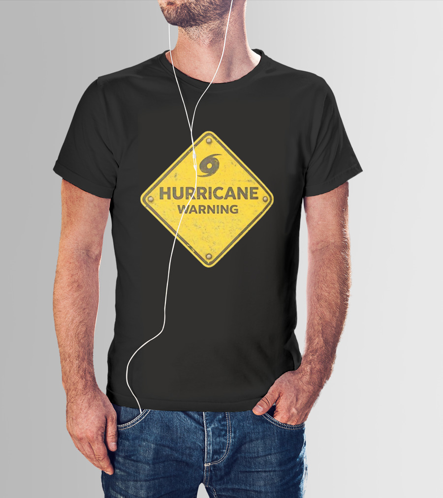 Hurricane Warning Alert Hazard Sign Weather Disaster Caution T-Shirt