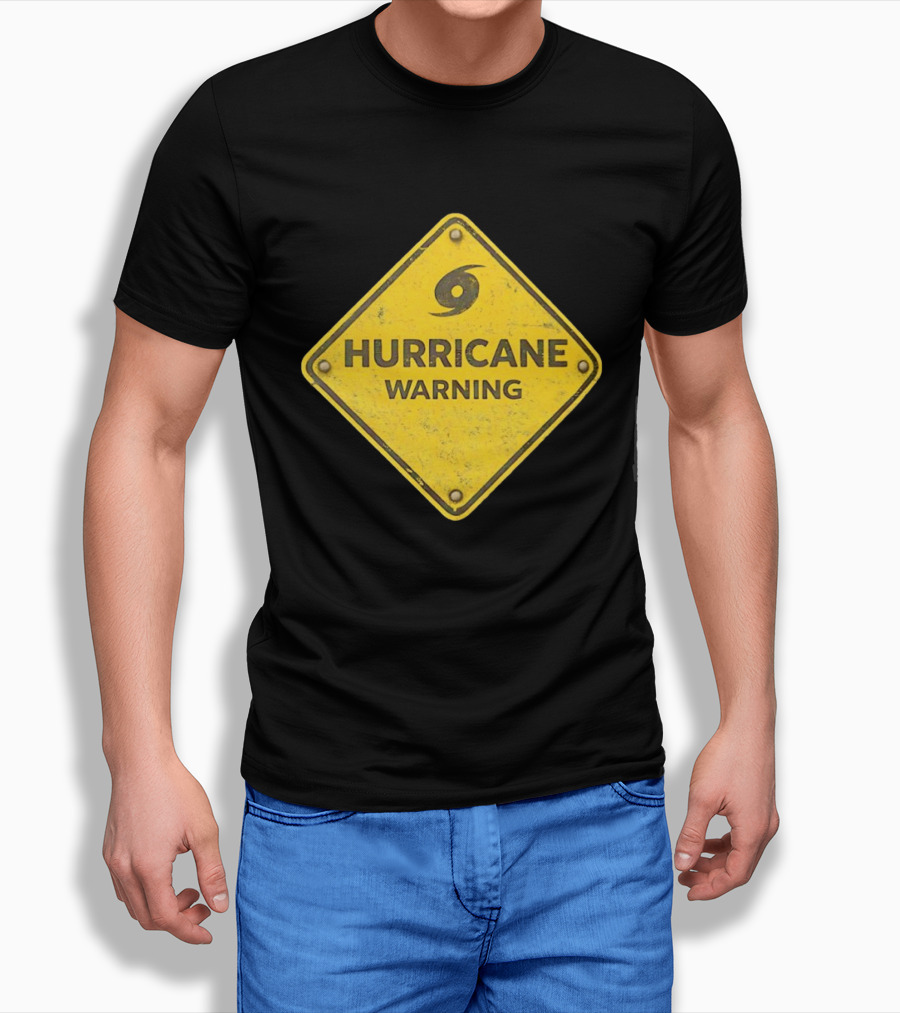 Hurricane Warning Alert Hazard Sign Weather Disaster Caution T-Shirt