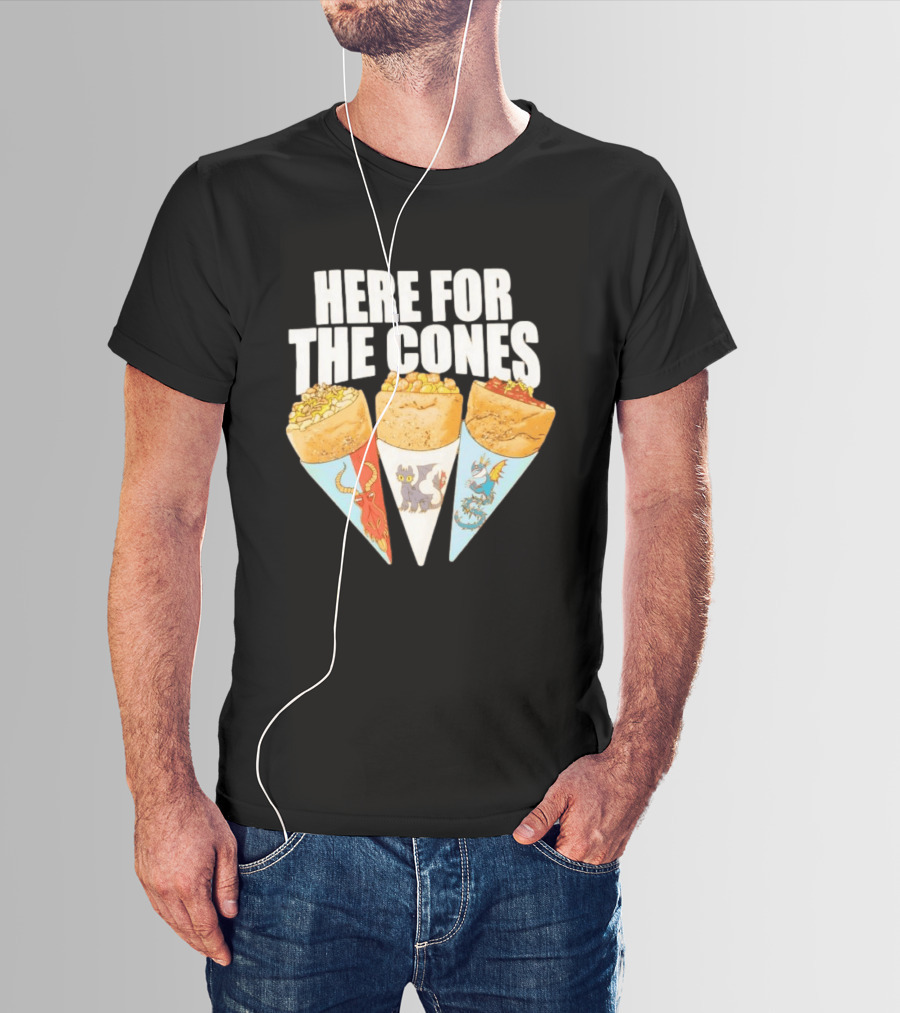 Here For The Cones Toothless How To Train Your Dragon Universal Epic Universe T-Shirt