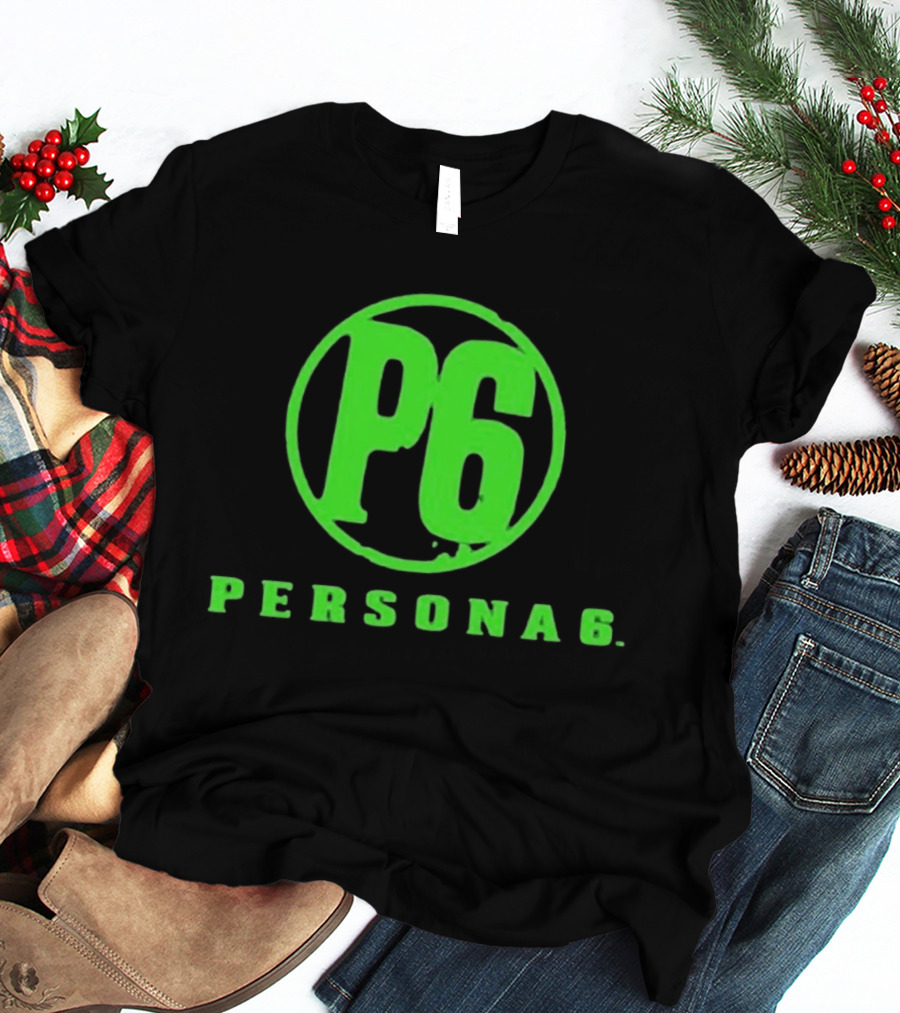 Persona 6 P6 Green Logo Commemorative T-Shirt