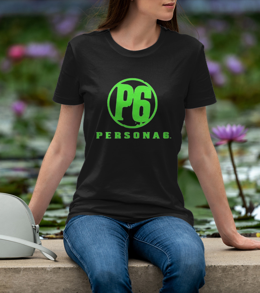Persona 6 P6 Green Logo Commemorative T-Shirt