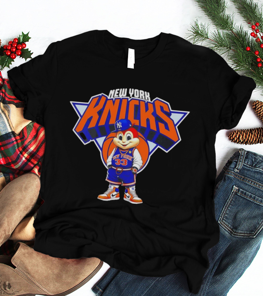 Project Barkada Jollibee New York Knicks 33 Basketball Collaboration T-Shirt