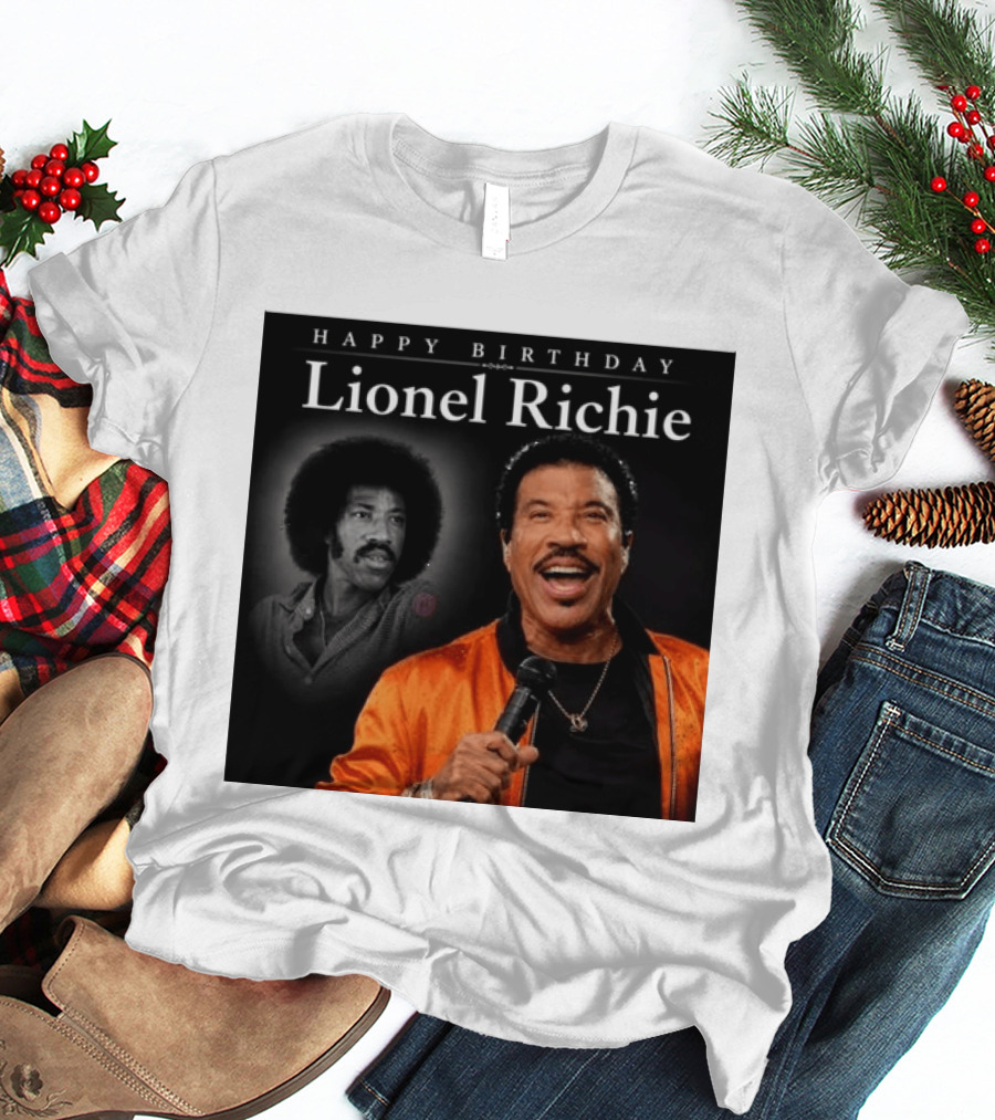 Happy Birthday Lionel Richie Vintage And Modern Singing Celebration T-Shirt
