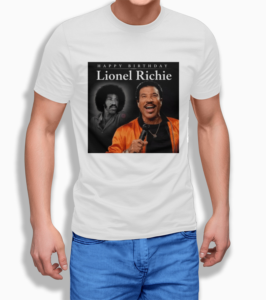 Happy Birthday Lionel Richie Vintage And Modern Singing Celebration T-Shirt