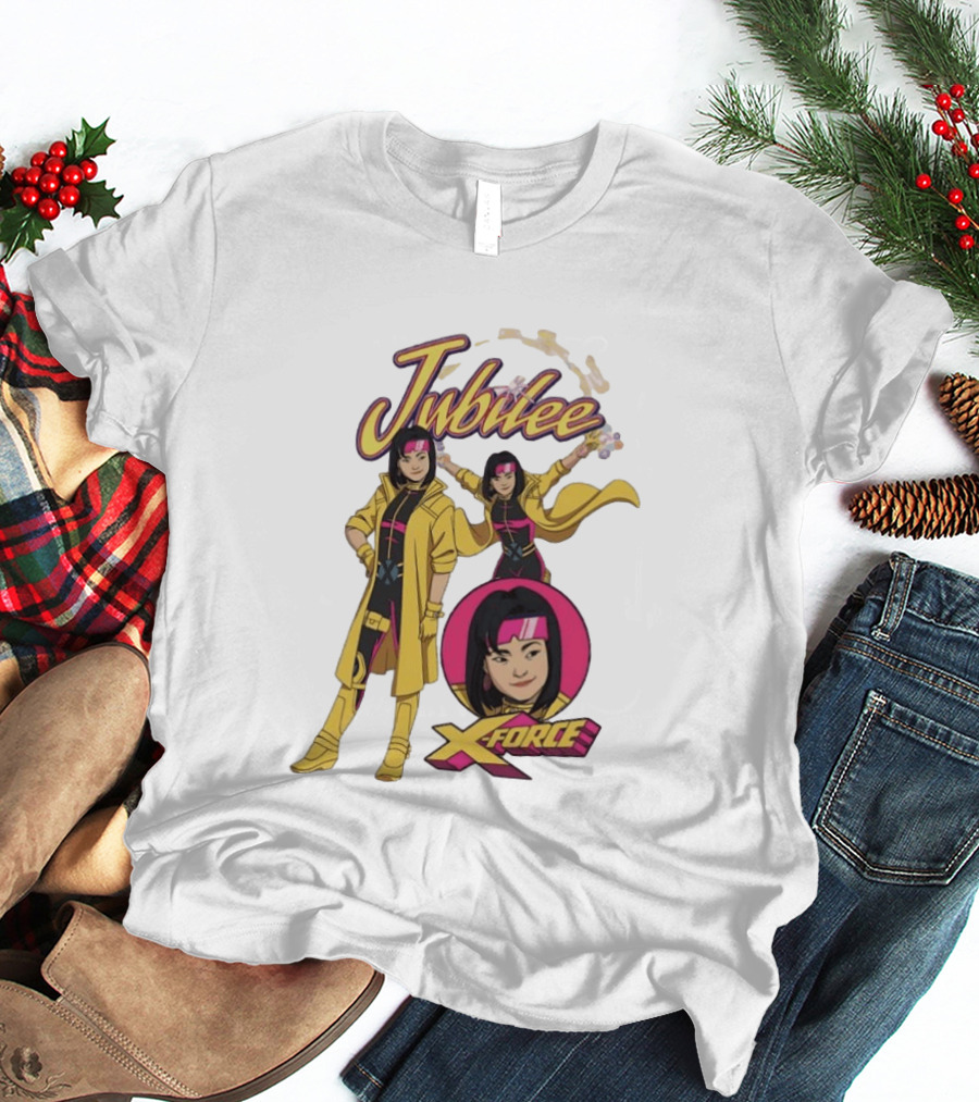 Jubilee Marvel Comics X Men X Force Power Energy Fireworks T-Shirt