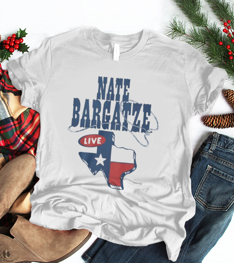 Nate Bargatze Texas Live Comedy Tour Red Blue State Star T-Shirt
