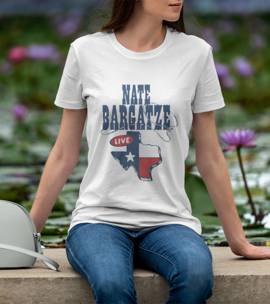 Nate Bargatze Texas Live Comedy Tour Red Blue State Star T-Shirt