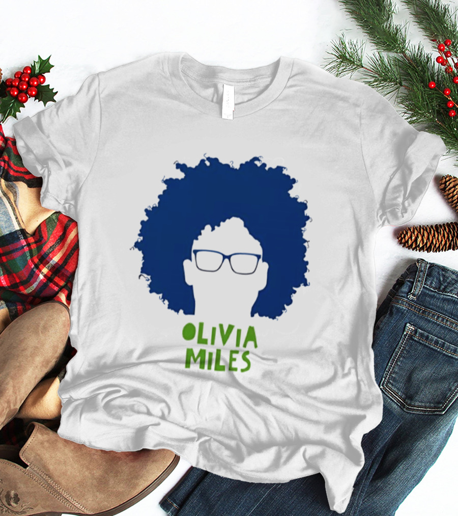 Olivia Miles Minnesota Lynx Fan Tribute Blue Afro Glasses T-Shirt