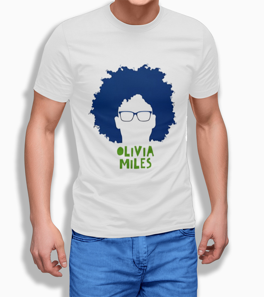 Olivia Miles Minnesota Lynx Fan Tribute Blue Afro Glasses T-Shirt