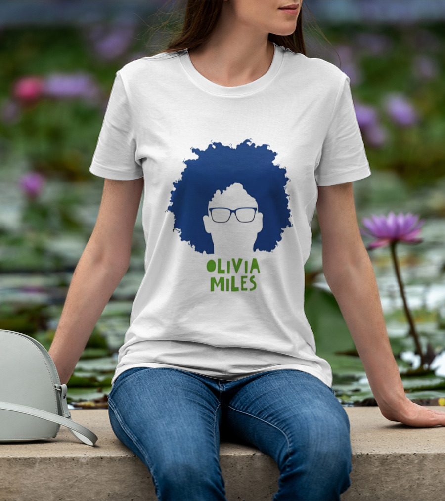 Olivia Miles Minnesota Lynx Fan Tribute Blue Afro Glasses T-Shirt