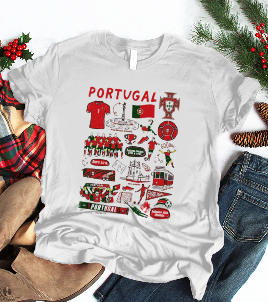 Portugal Football Team Seleção Das Quinas Euro 2016 Nations League Crest T-Shirt