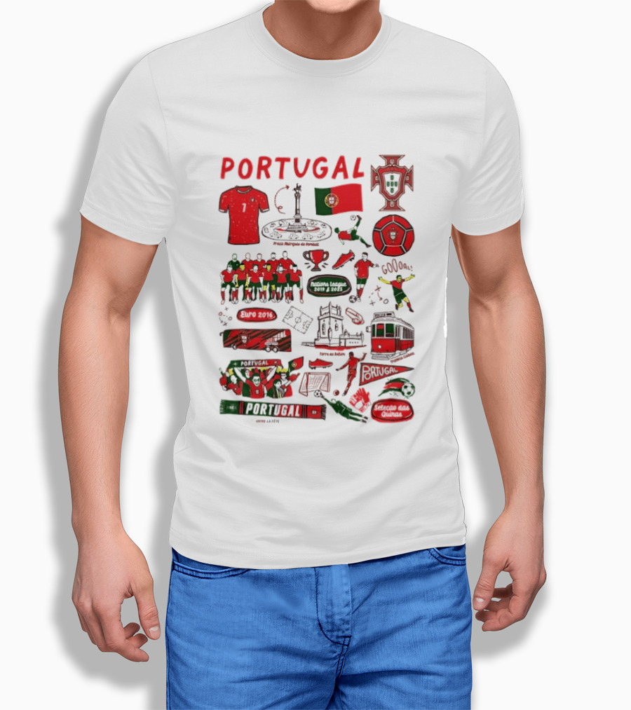 Portugal Football Team Seleção Das Quinas Euro 2016 Nations League Crest T-Shirt
