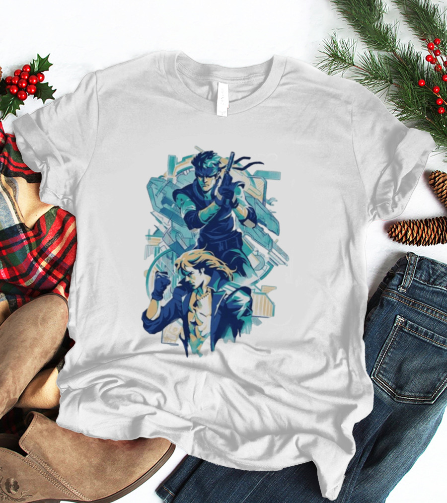 Solid Snake Frank Jaeger Tactical Espionage Metal Action T-Shirt