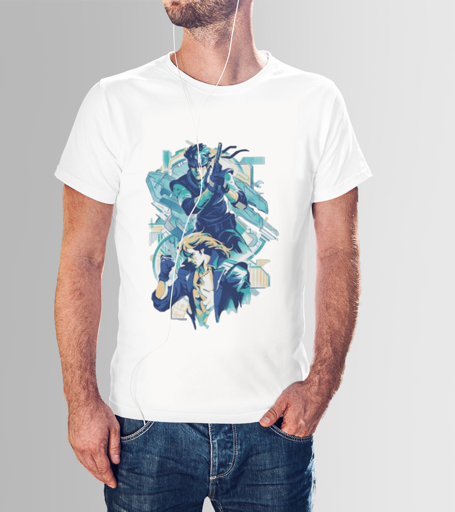 Solid Snake Frank Jaeger Tactical Espionage Metal Action T-Shirt