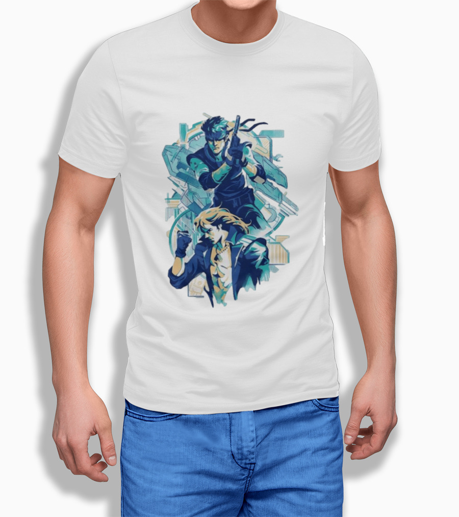 Solid Snake Frank Jaeger Tactical Espionage Metal Action T-Shirt