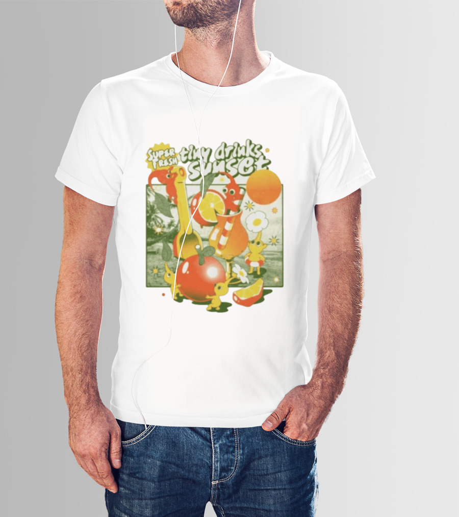 Super Fresh Tiny Drinks Sunset Pikmin Juicy Fruits Adventure T-Shirt