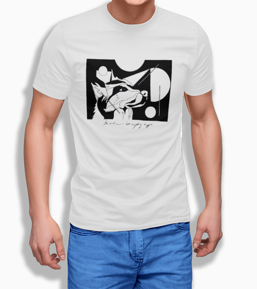 Wolf You Will Never Let Anything Happen Abstract Art Geometric Shapes T-Shirt