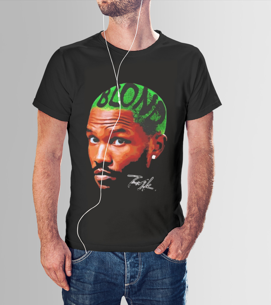 Frank Ocean Blond Album Cover Green Hair R&B Music T-Shirt