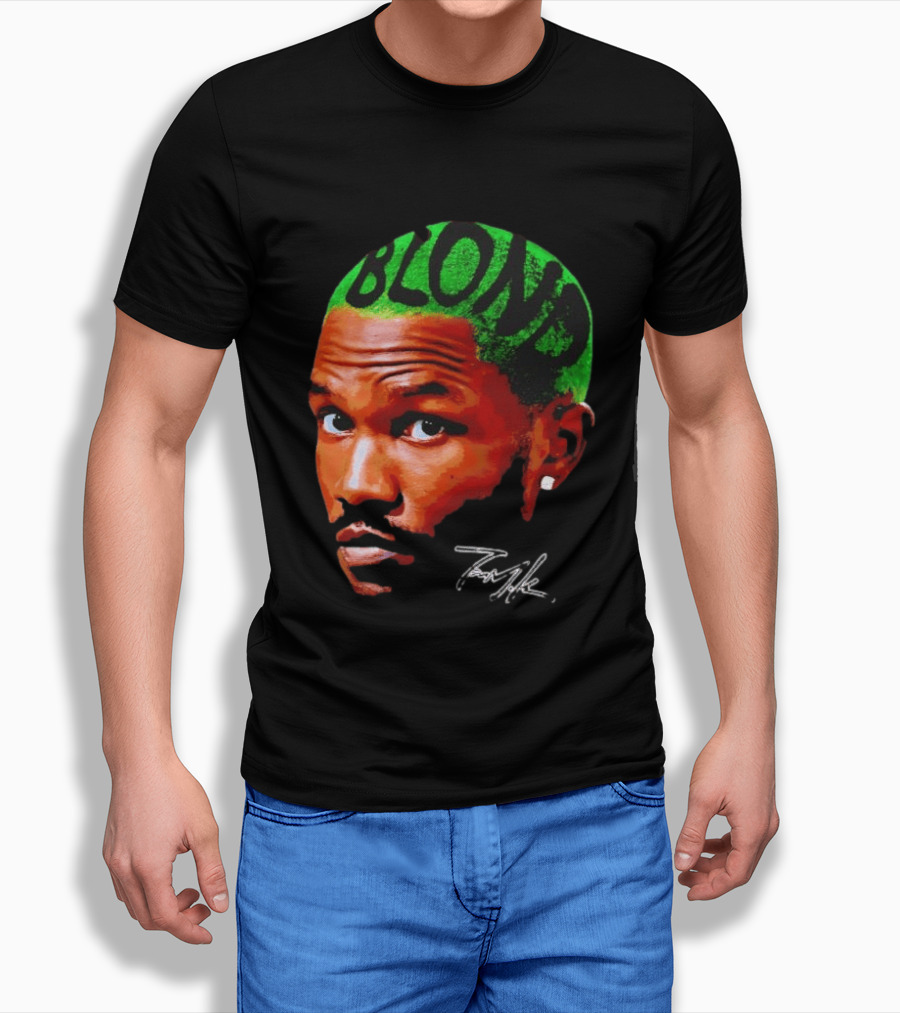 Frank Ocean Blond Album Cover Green Hair R&B Music T-Shirt