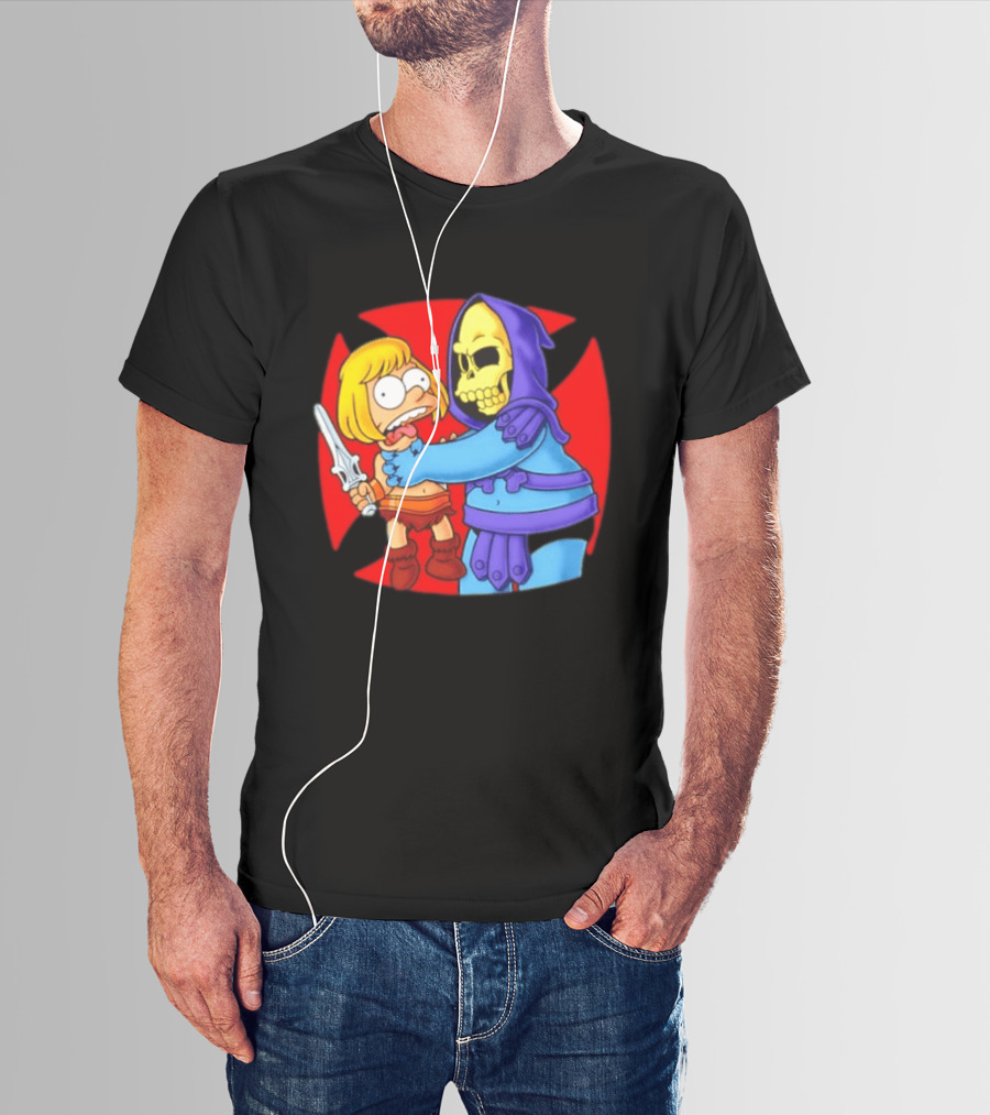 He Man Skeletor Masters Of The Universe Bart Simpson Mashup T-Shirt