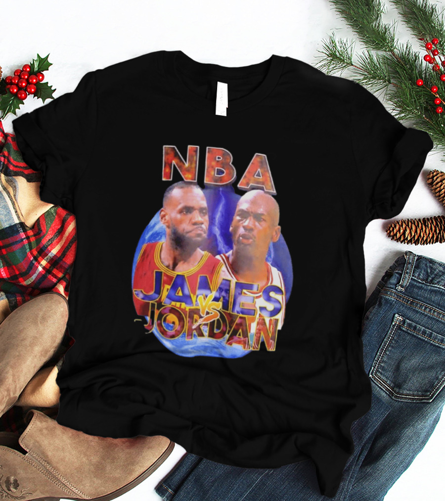 NBA LeBron James Vs Michael Jordan Cleveland Cavaliers Chicago Bulls T-Shirt