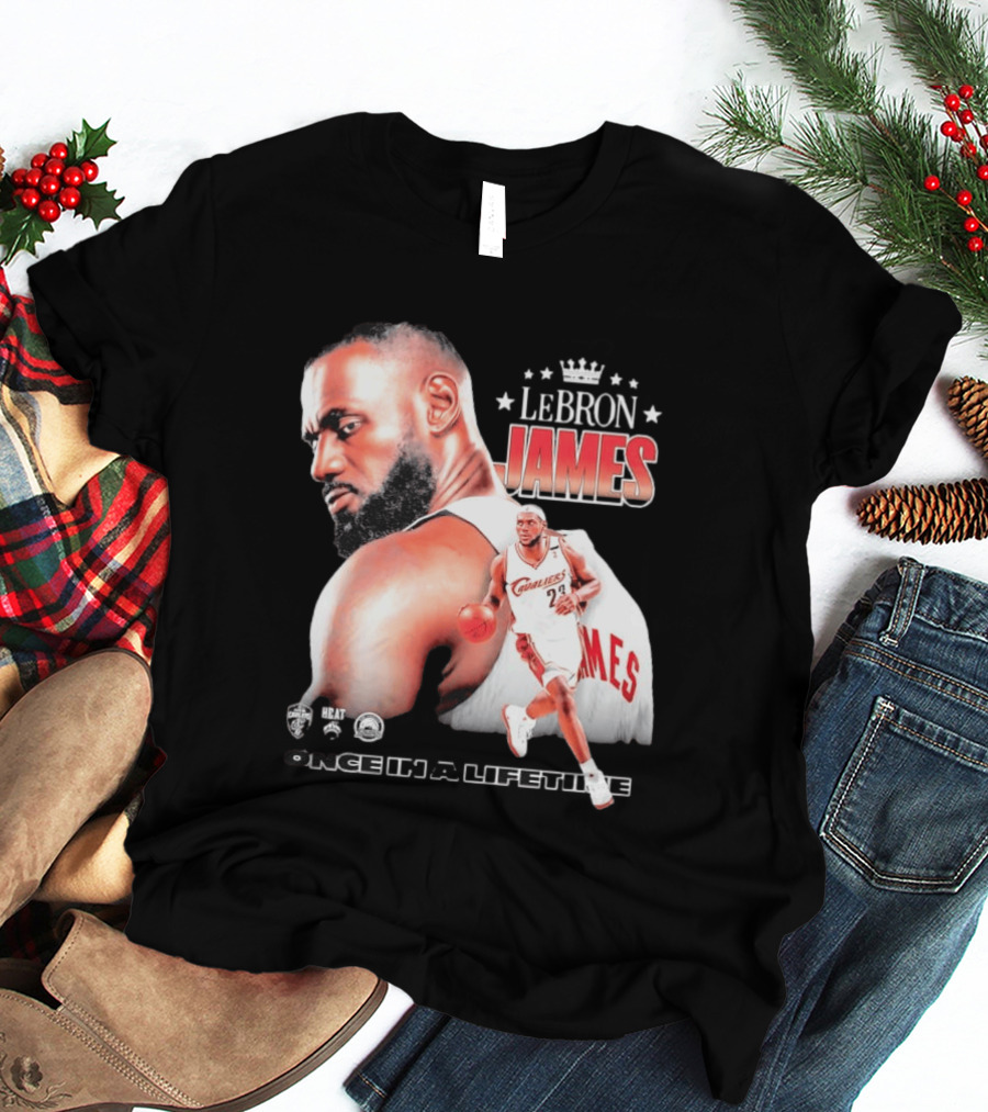 LeBron James Cleveland Cavaliers Once In A Lifetime NBA Heat Championships T-Shirt