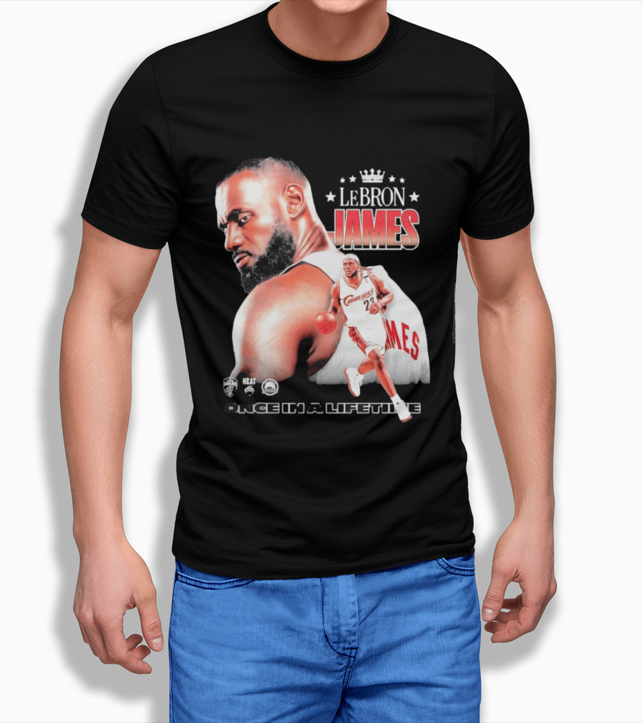 LeBron James Cleveland Cavaliers Once In A Lifetime NBA Heat Championships T-Shirt