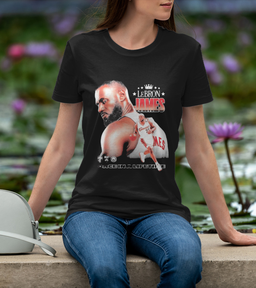 LeBron James Cleveland Cavaliers Once In A Lifetime NBA Heat Championships T-Shirt