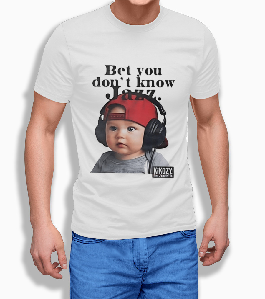 Bet You Don't Know Jazz Baby Headphones Red Cap KiKozy T-Shirt