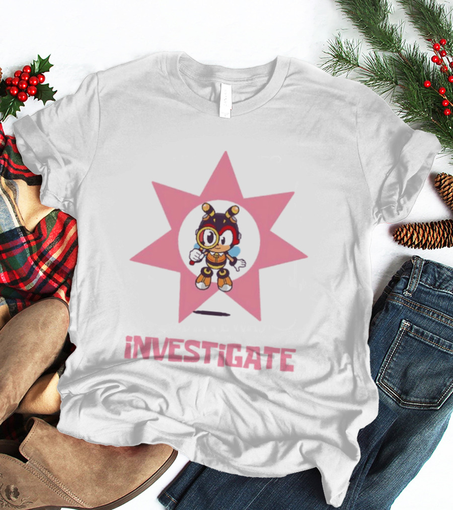 INVESTiGATE Charmy Bee Star Emblem Detective T-Shirt