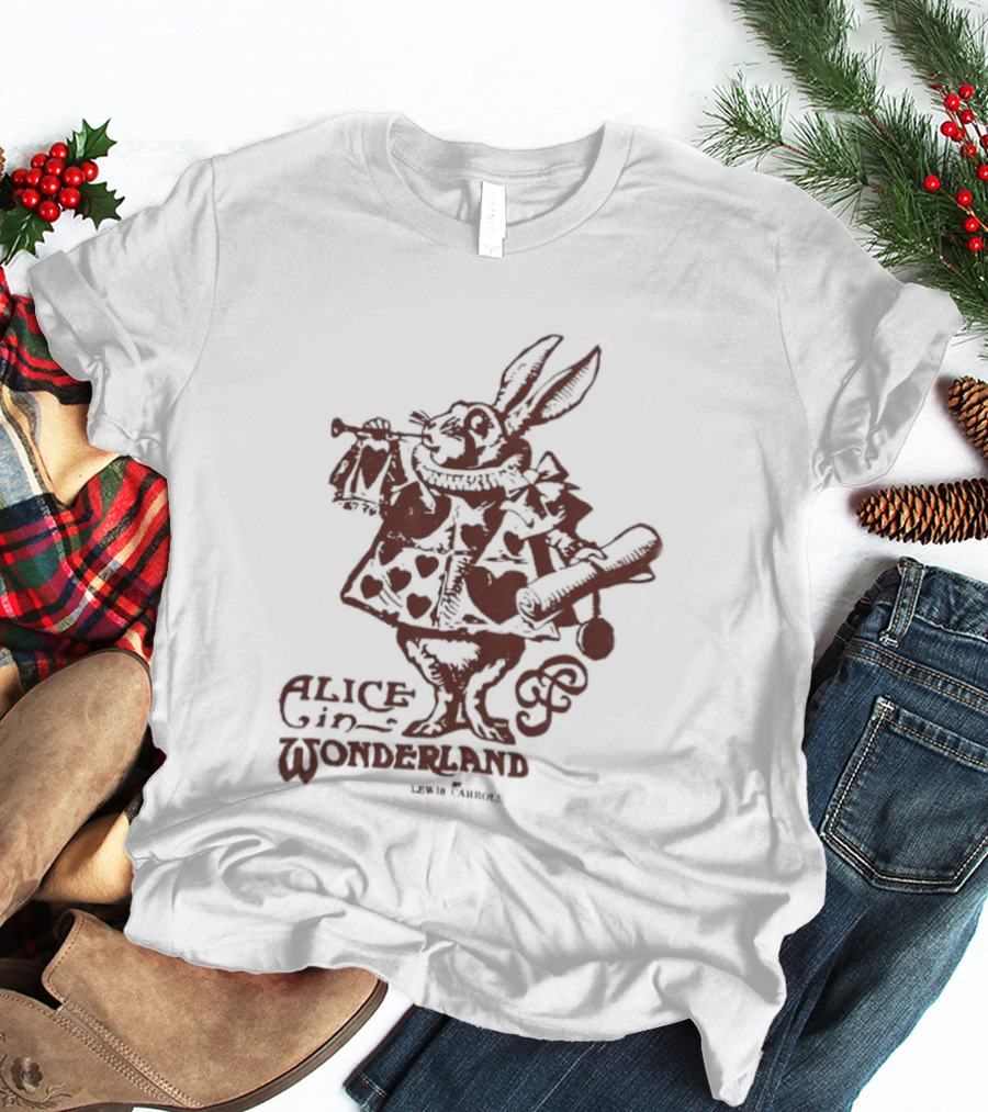White Rabbit Alice In Wonderland Lewis Carroll T-Shirt