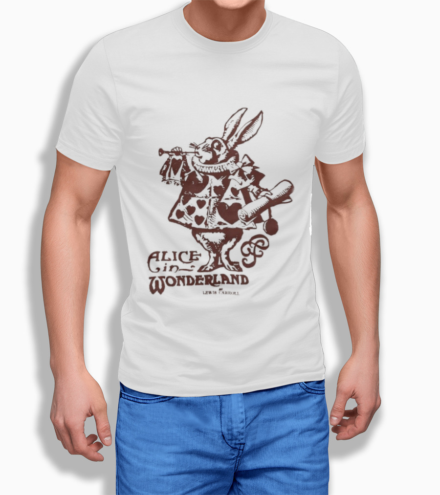 White Rabbit Alice In Wonderland Lewis Carroll T-Shirt