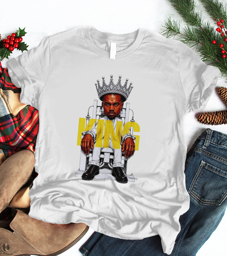 Kanye West King Chair Illustration With Crown T-Shirt