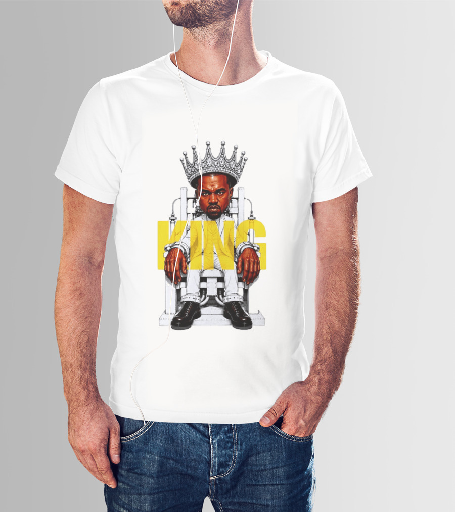 Kanye West King Chair Illustration With Crown T-Shirt
