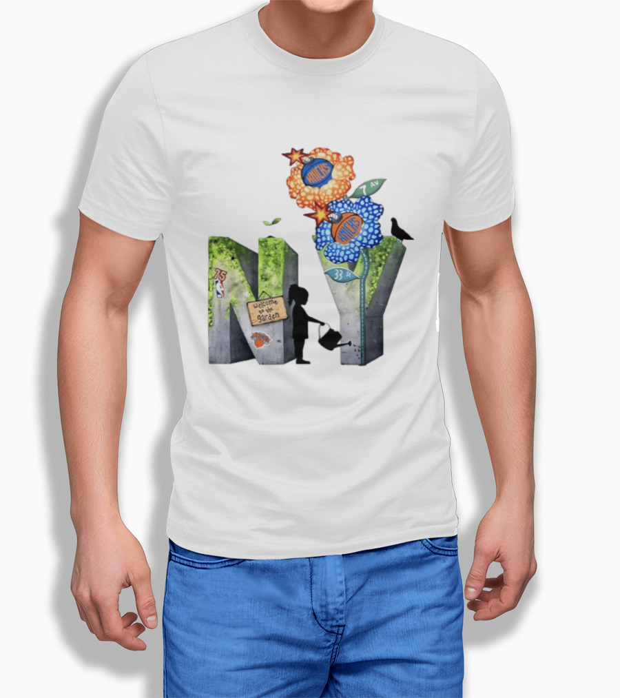 New York Knicks Welcome To The Garden 75th Anniversary 33 Seventh Avenue T-Shirt