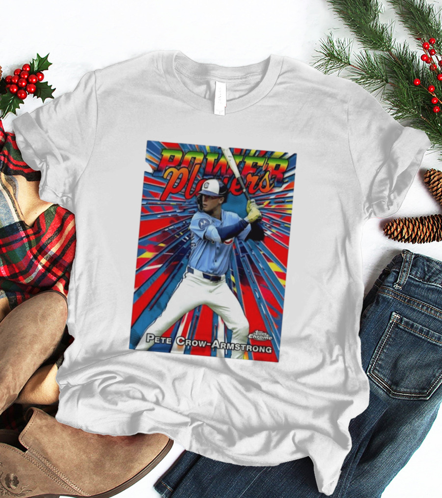 Pete Crow Armstrong Power Players Chicago Cubs Topps Chrome MLB Baseball T-Shirt