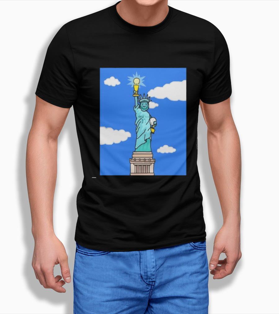 Jalen Brunson Statue Of Liberty New York 11 NBA Trophy T-Shirt