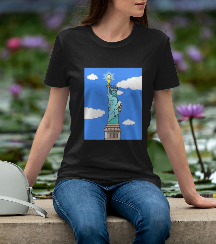 Jalen Brunson Statue Of Liberty New York 11 NBA Trophy T-Shirt