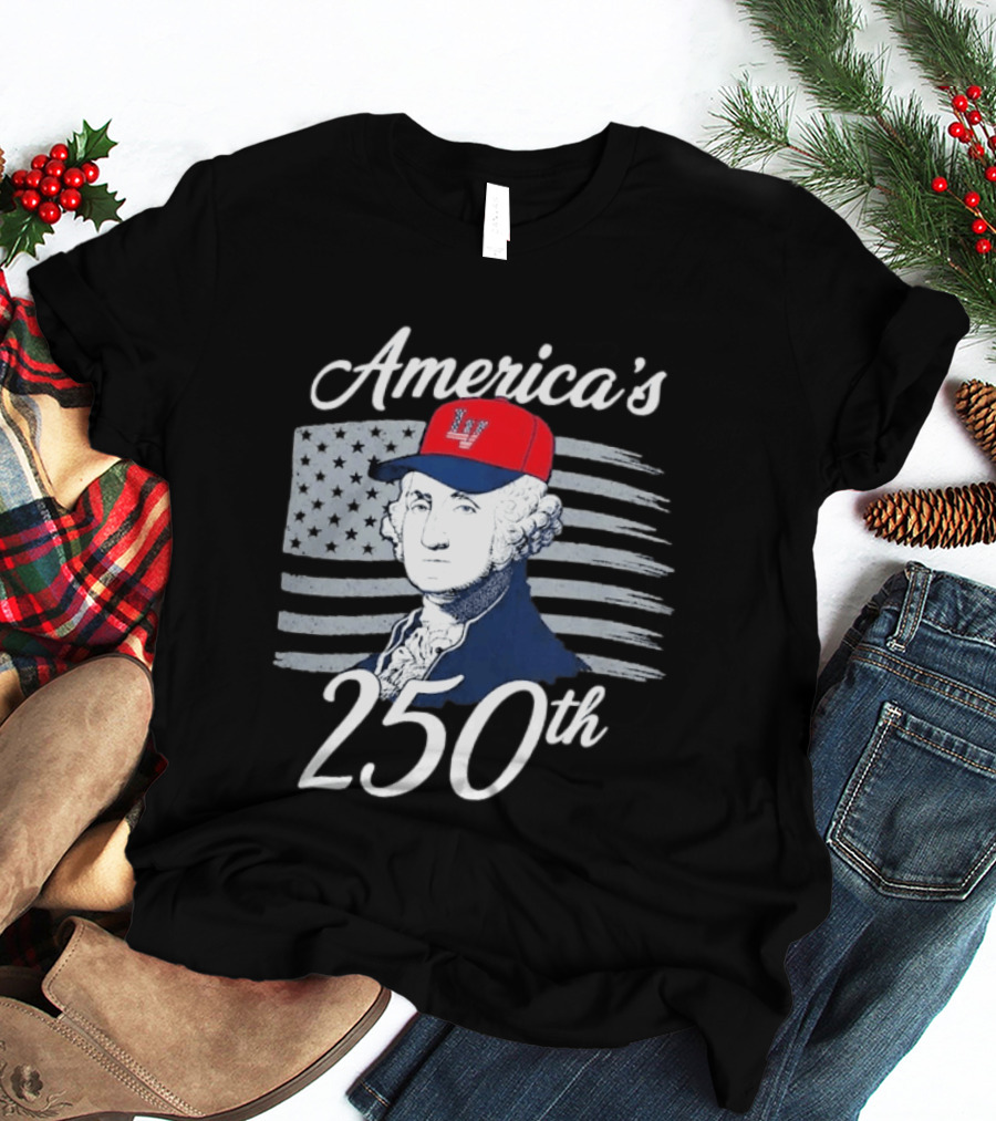 Las Vegas Aviators America's 250th George Washington LV Cap Navy T-Shirt