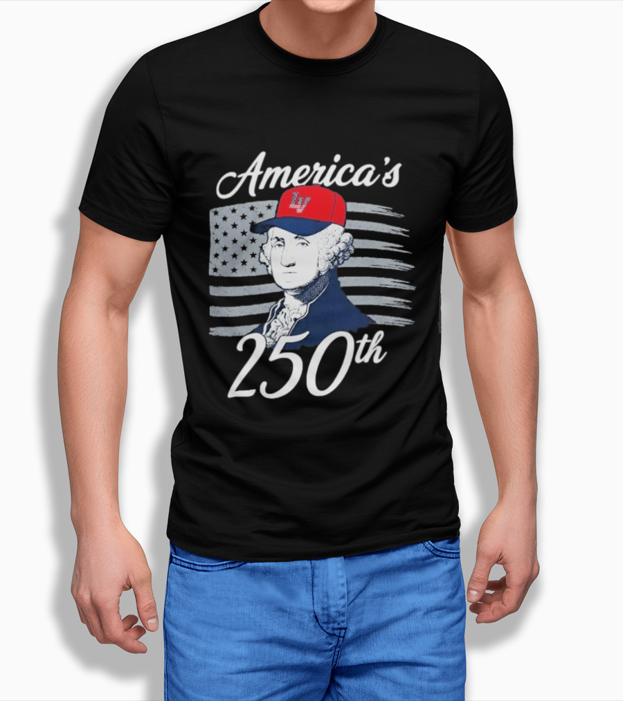 Las Vegas Aviators America's 250th George Washington LV Cap Navy T-Shirt