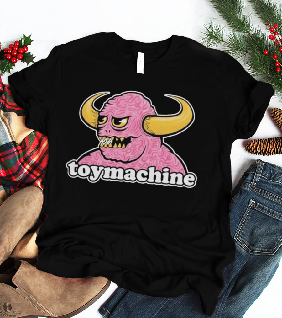 Toy Machine Monster With Horns And Brain Texture T-Shirt
