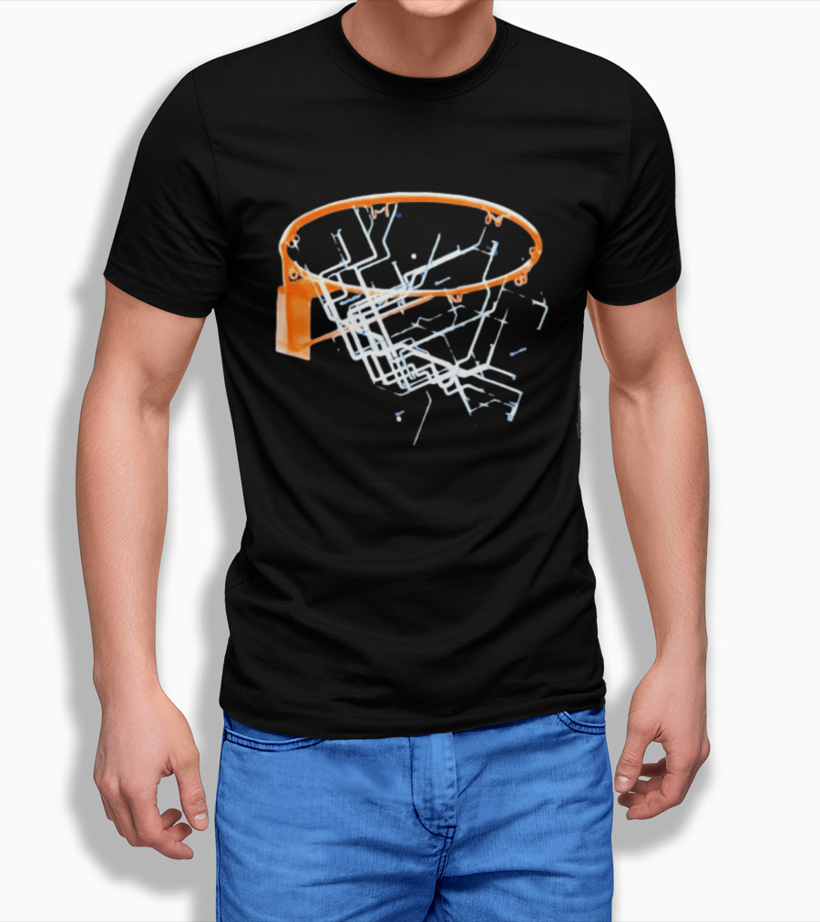 New York City Subway Map Basketball Hoop The Bronx Manhattan Queens T-Shirt