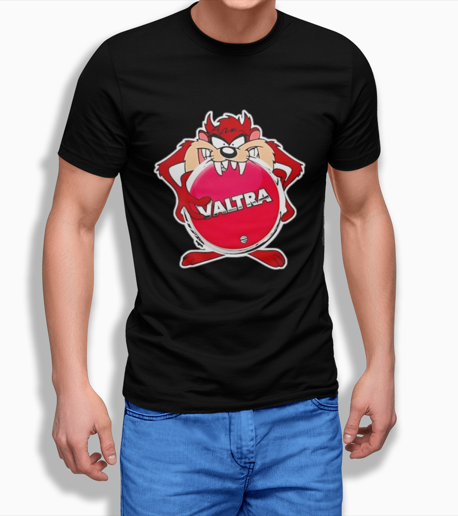 Valtra Tasmanian Devil Character Holding Red Disc T-Shirt