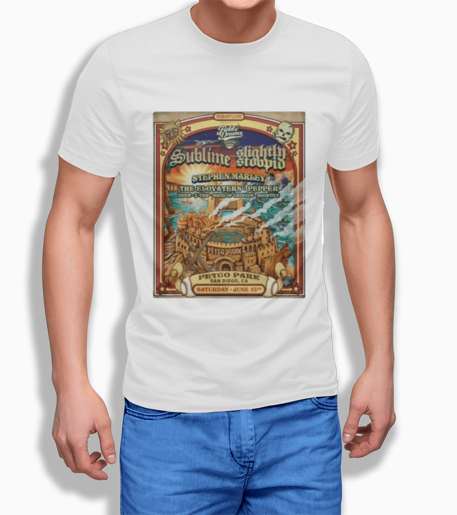 Sublime Slightly Stoopid Stephen Marley At Field Of Dreams Festival Petco Park Saturday June 13Th 2026 T-Shirt