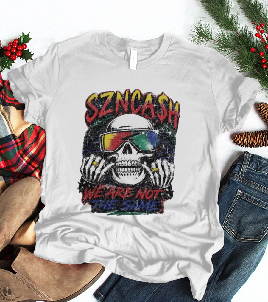 SZNCA$H We Are Not The Same Skull With Sunglasses T-Shirt